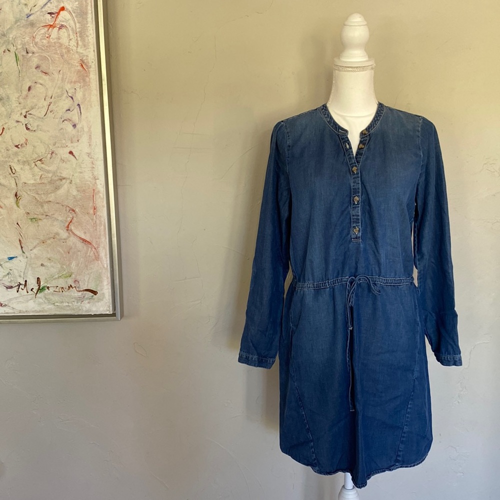 Lucky Brand Indigo Denim Shirt Dress